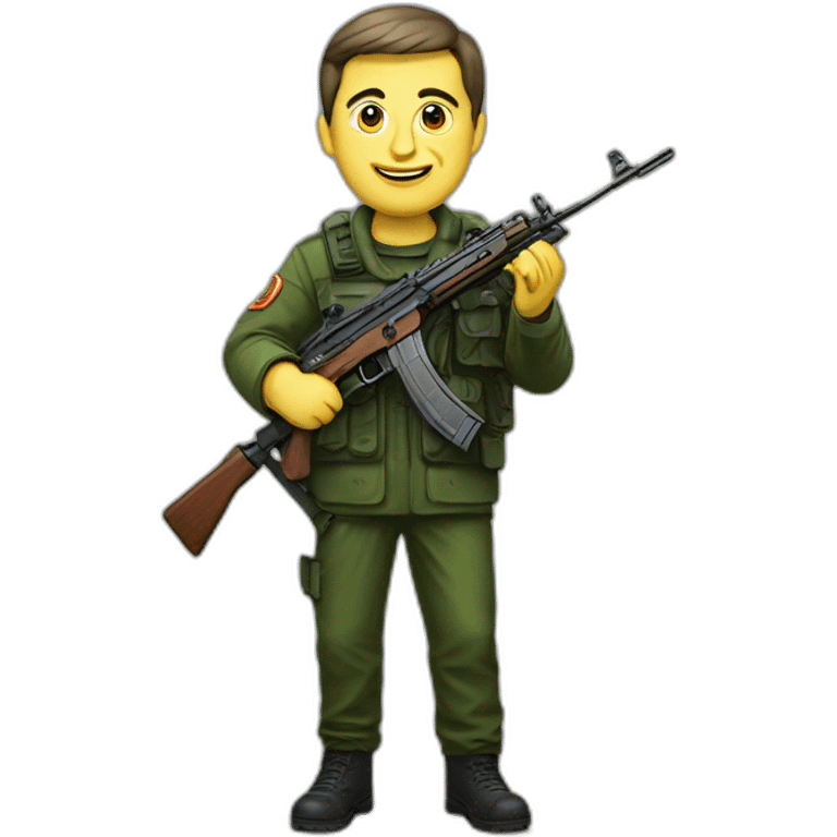 Zelensky with ak-27 emoji