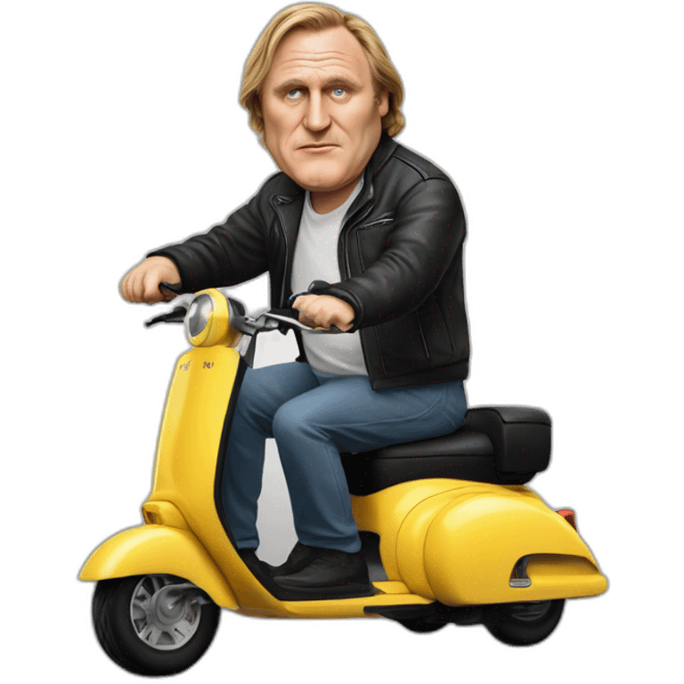 Gerard depardieu sur un scooter emoji