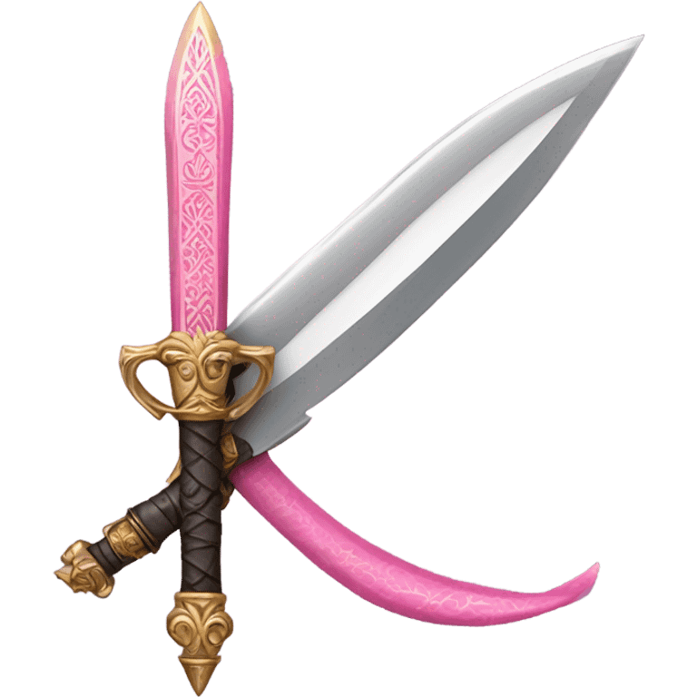 Pink dagger emoji