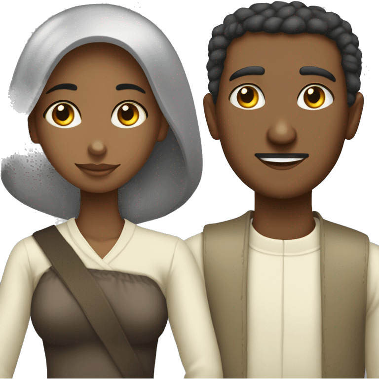 Habesha man and  Columbias Girl as a Coupé emoji