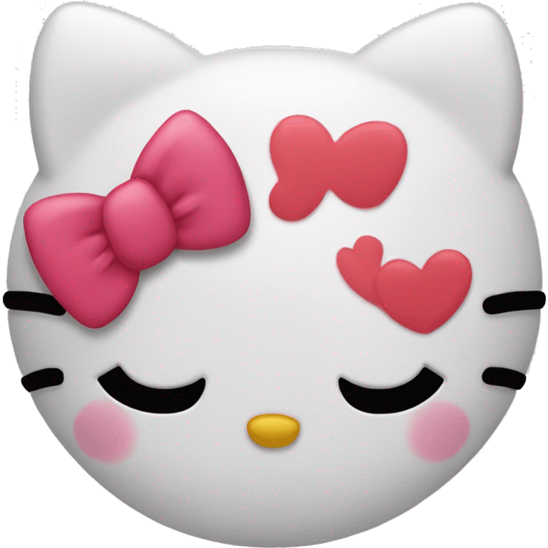 Hello kitty kissing face emoji