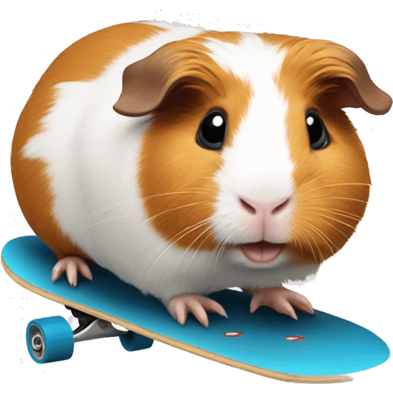 guinea pig riding a skateboard  emoji