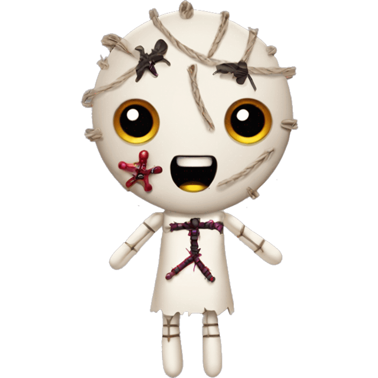 Voodoo doll with pins emoji