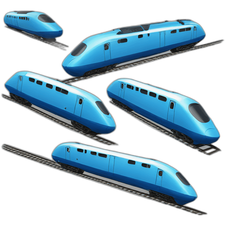 High velocity train blue emoji