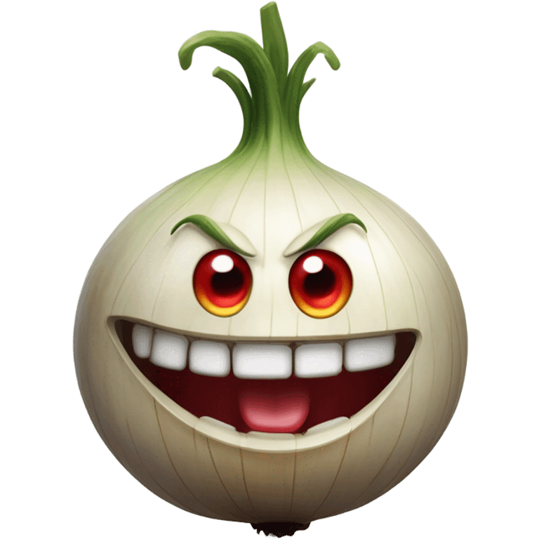 Evil onion emoji