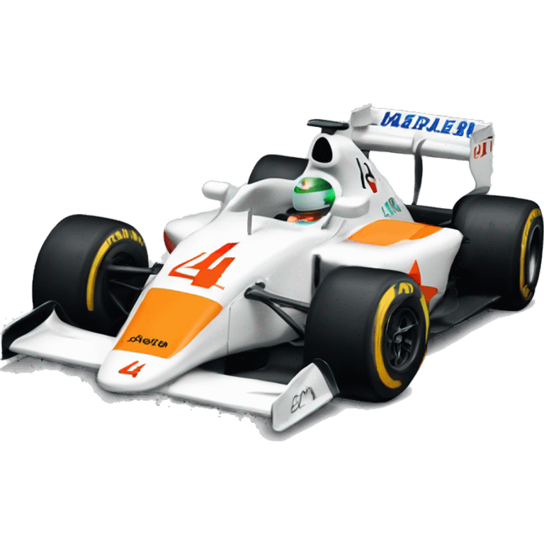 McLaren formula 1 car with the number four on it emoji