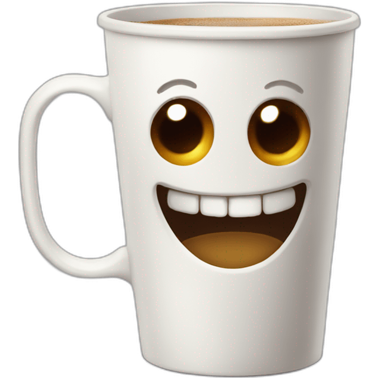 creepy smiling coffee cup emoji