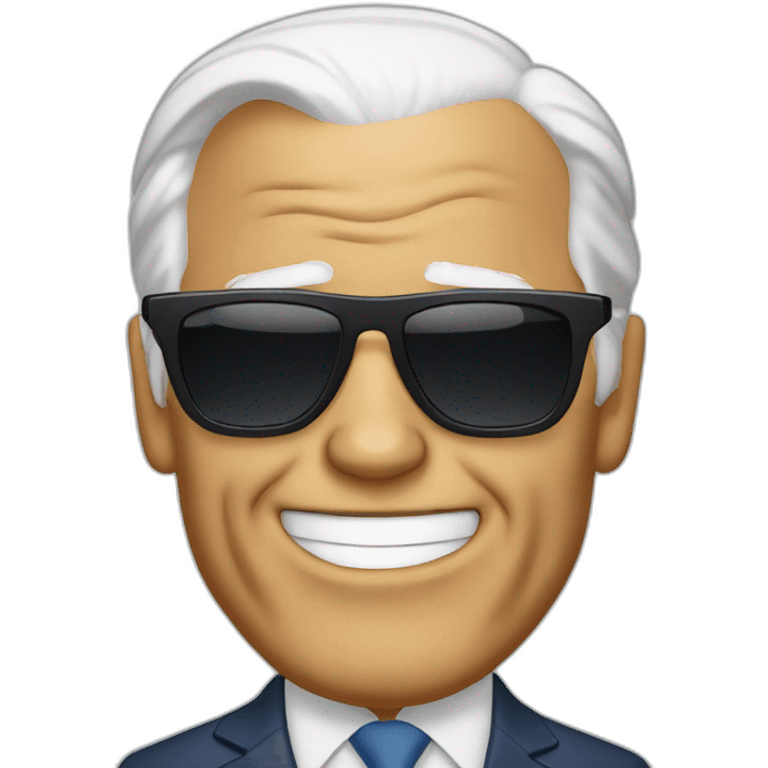 joe biden with sunglasses emoji