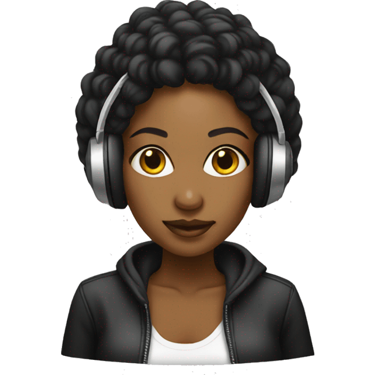 female black Dj emoji