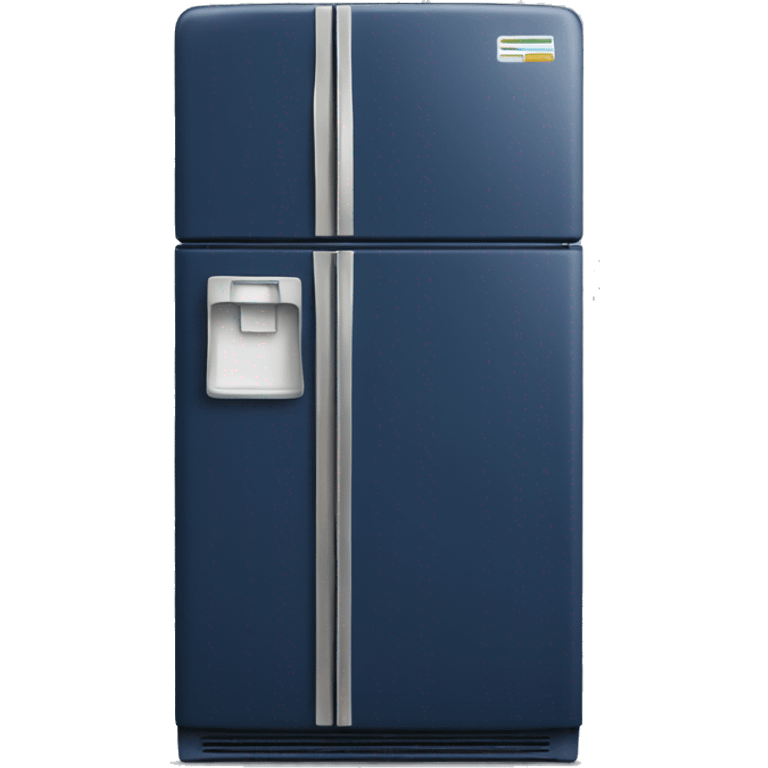 Realistic navy blue fridge isolated. emoji