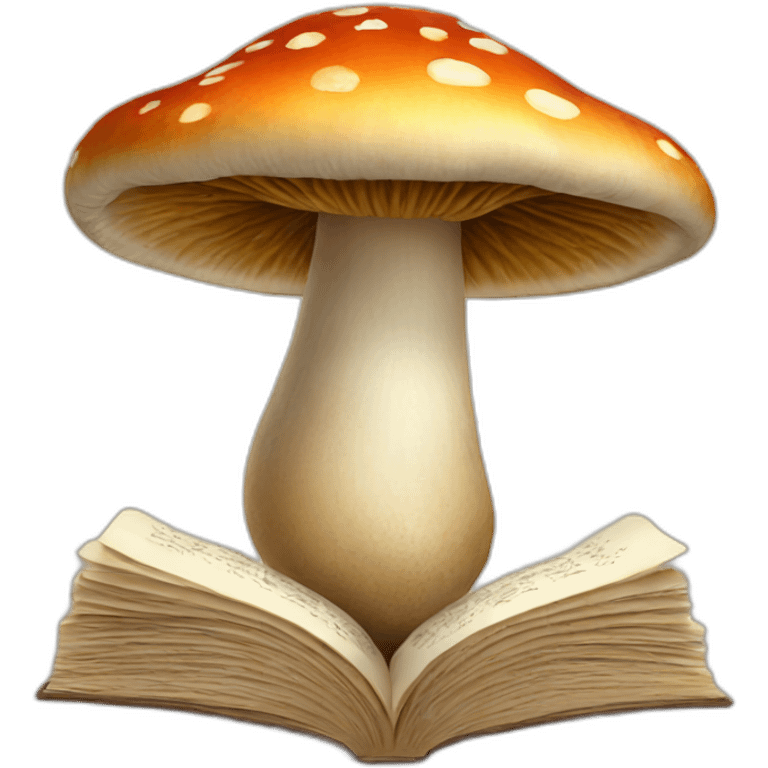 Mushroom reading emoji