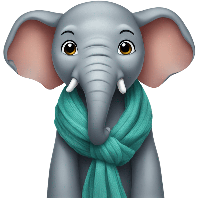 elephant with scarf  emoji