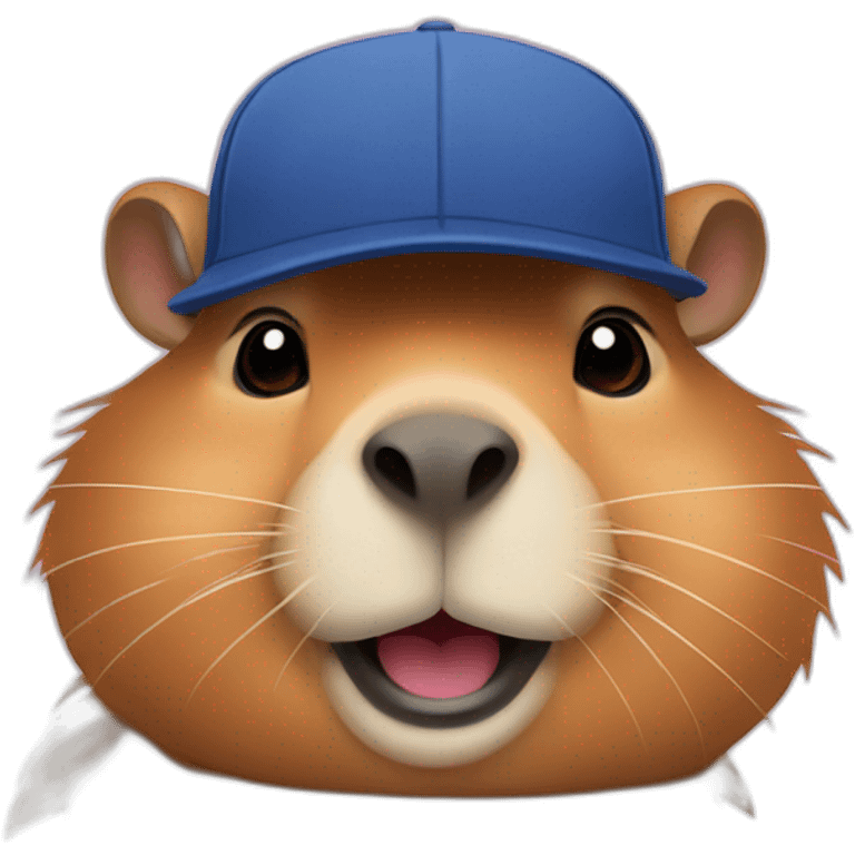 capybara with a cap emoji