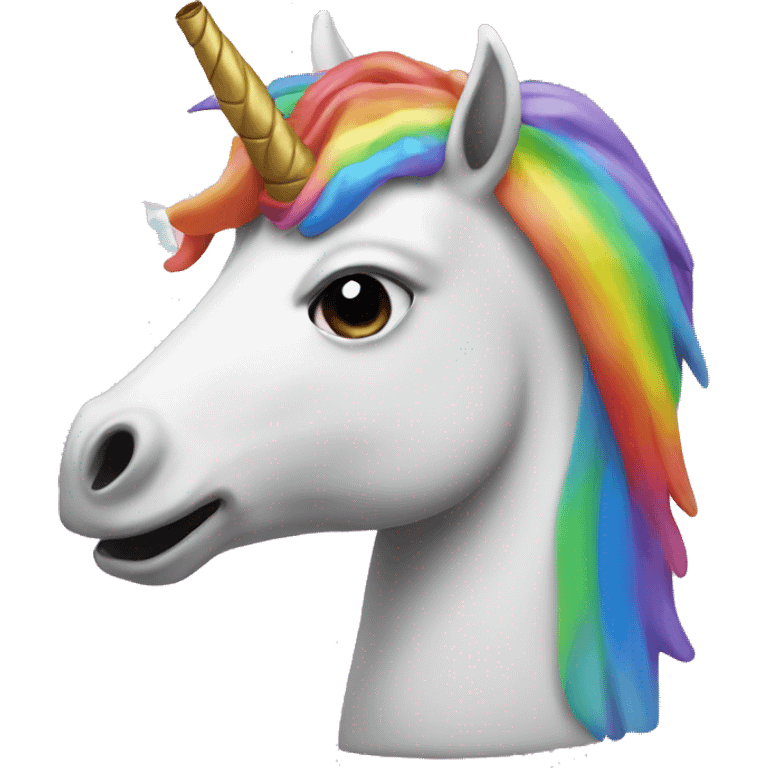 Pot smoking rainbow unicorn  emoji