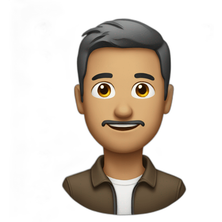 man showing things around him emoji