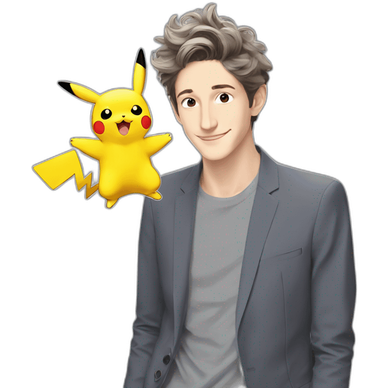 pierre niney and pikachu emoji