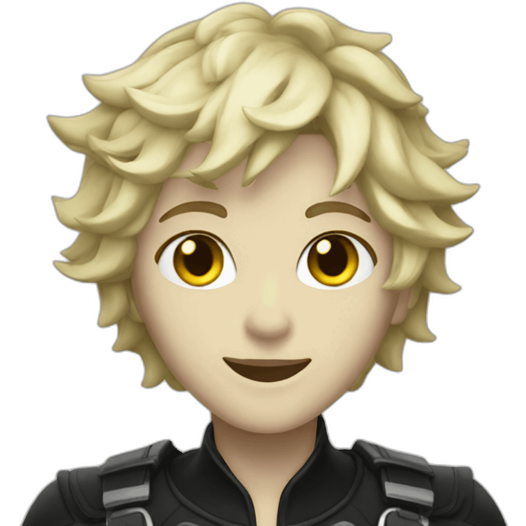 Chat noir blanc emoji