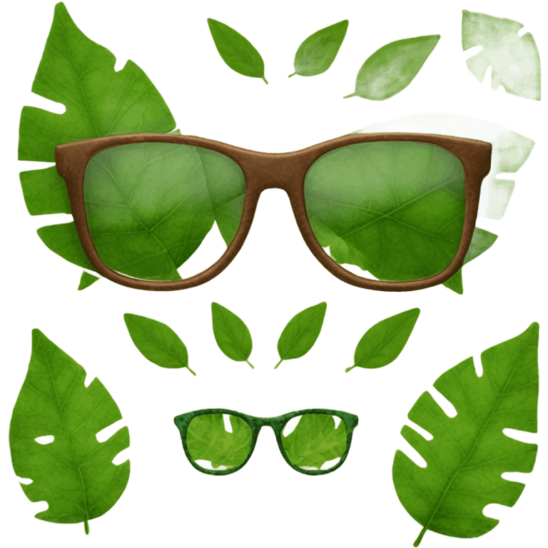 Leaf glasses  emoji