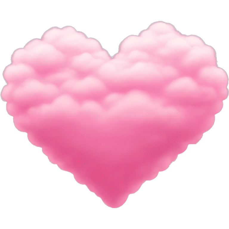 Pink heart cloud emoji