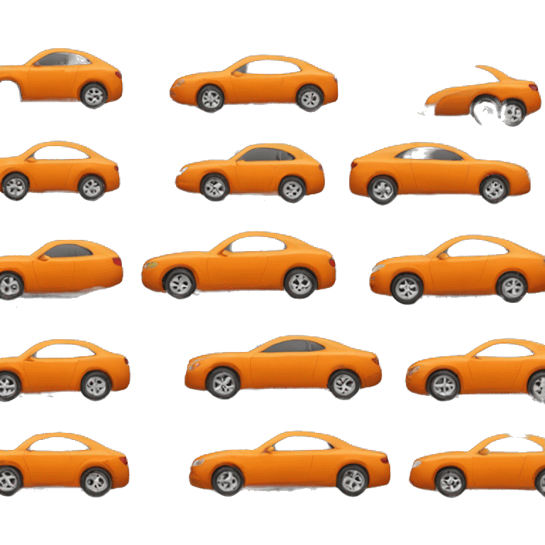 front facing orange car emoji