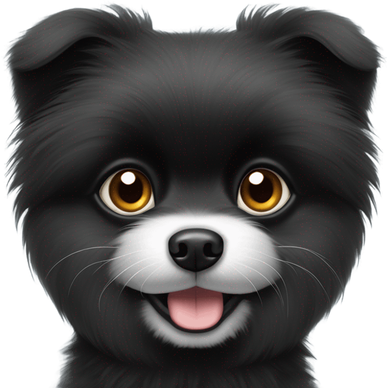 Black Pomeranian dog emoji