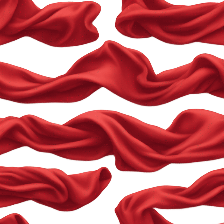 a piece of red cloth emoji