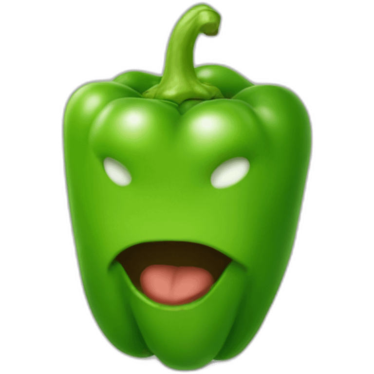 Green pepper man emoji