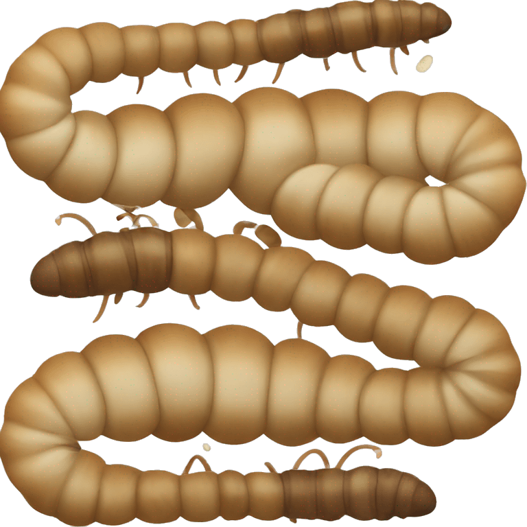 light brown mealworm caterpillar emoji