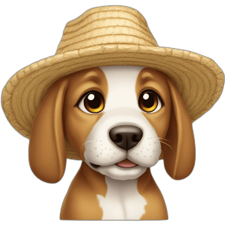 strawhat puppy emoji