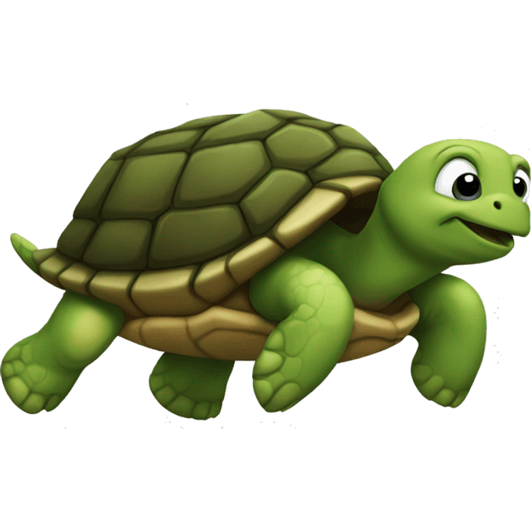 Turtle running emoji