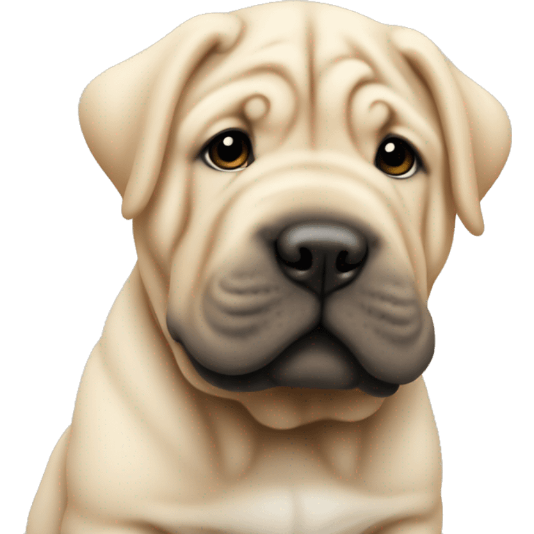 Sharpei puppy color light cream  emoji