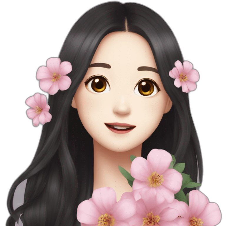 jisoo blackpink flower emoji