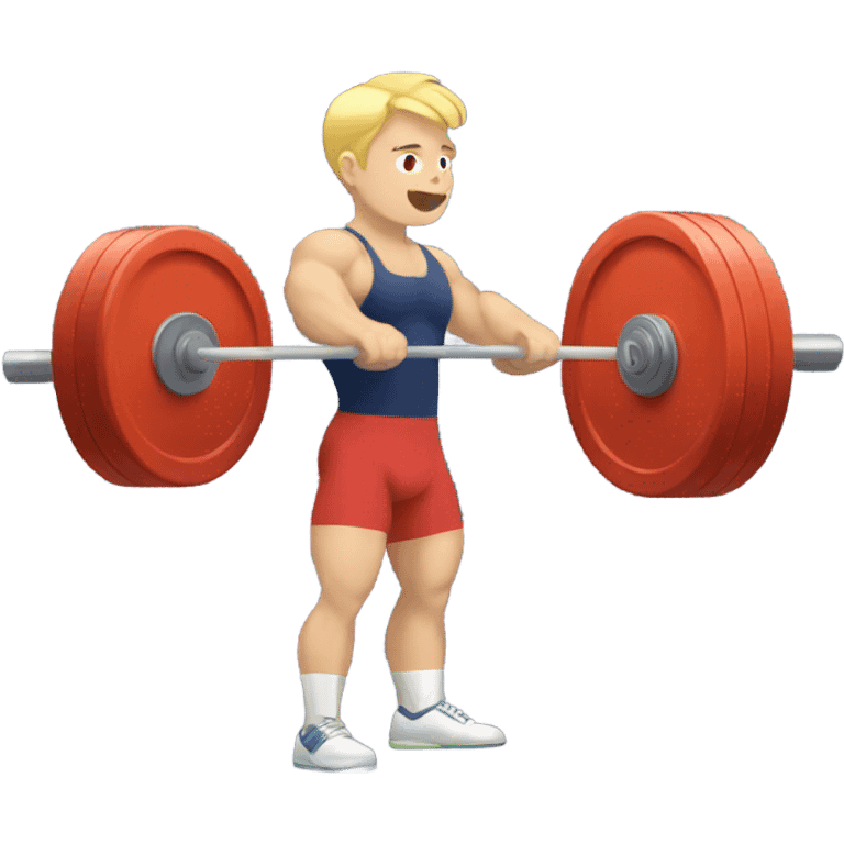 Blond male Weightlifter emoji