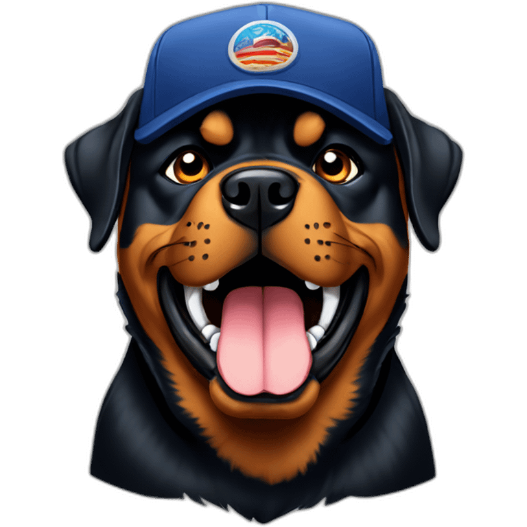 rottweiler angry with cap emoji