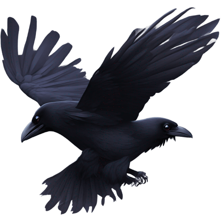 Raven flying emoji