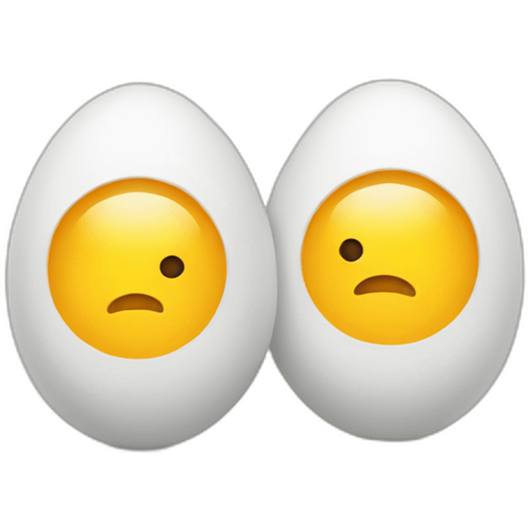 two eggs emoji