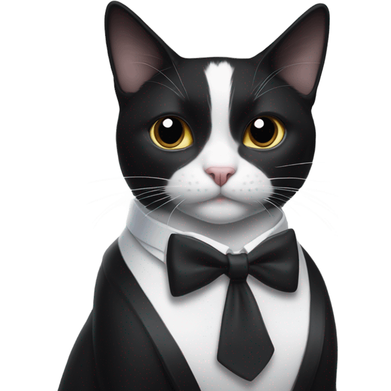 Tuxedo cat emoji