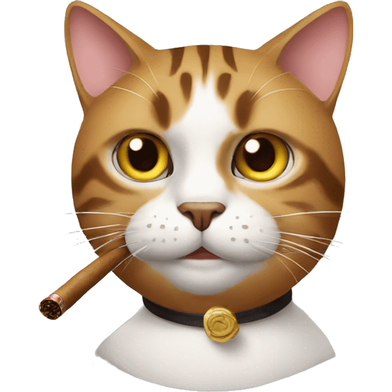 Cat with cigar emoji