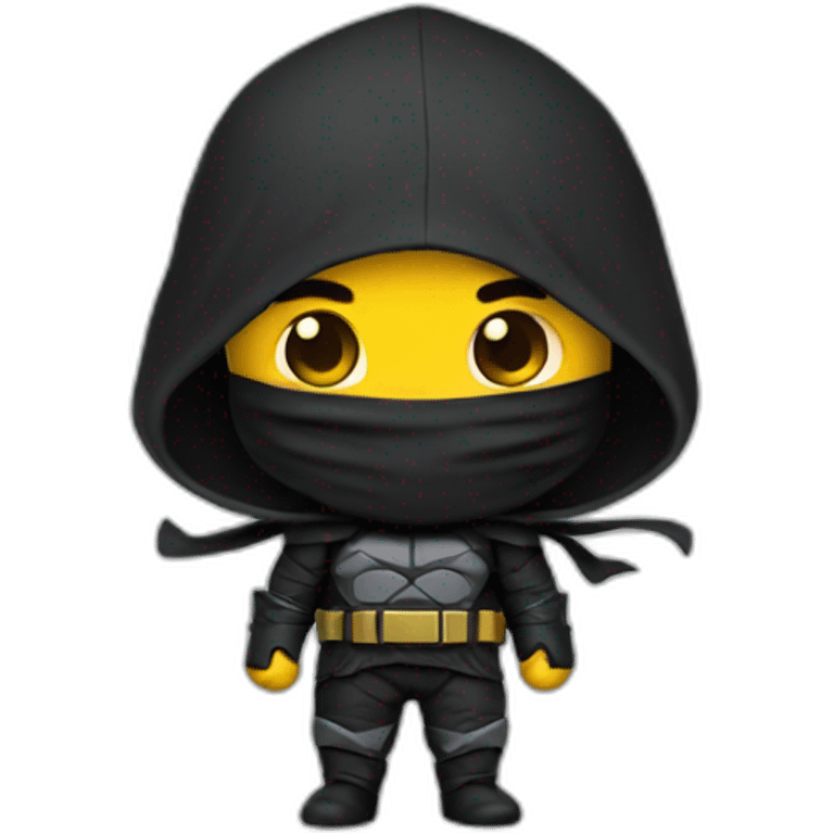 Ninja with batman clothe emoji