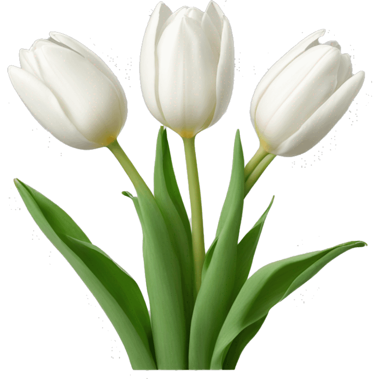 white tulips emoji