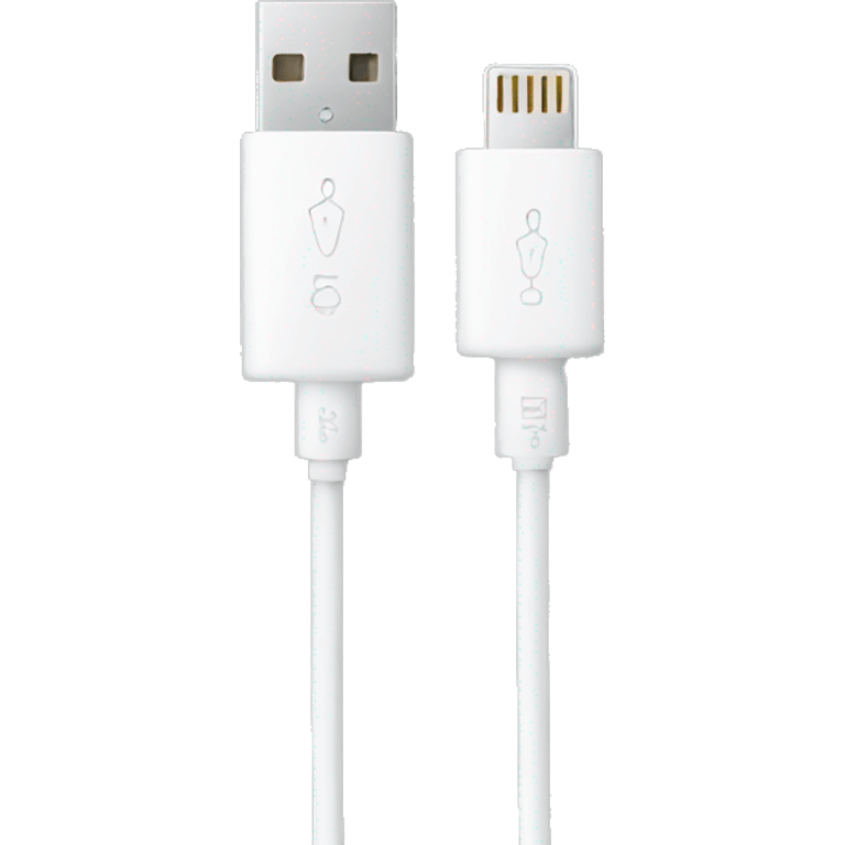 White usb cable emoji