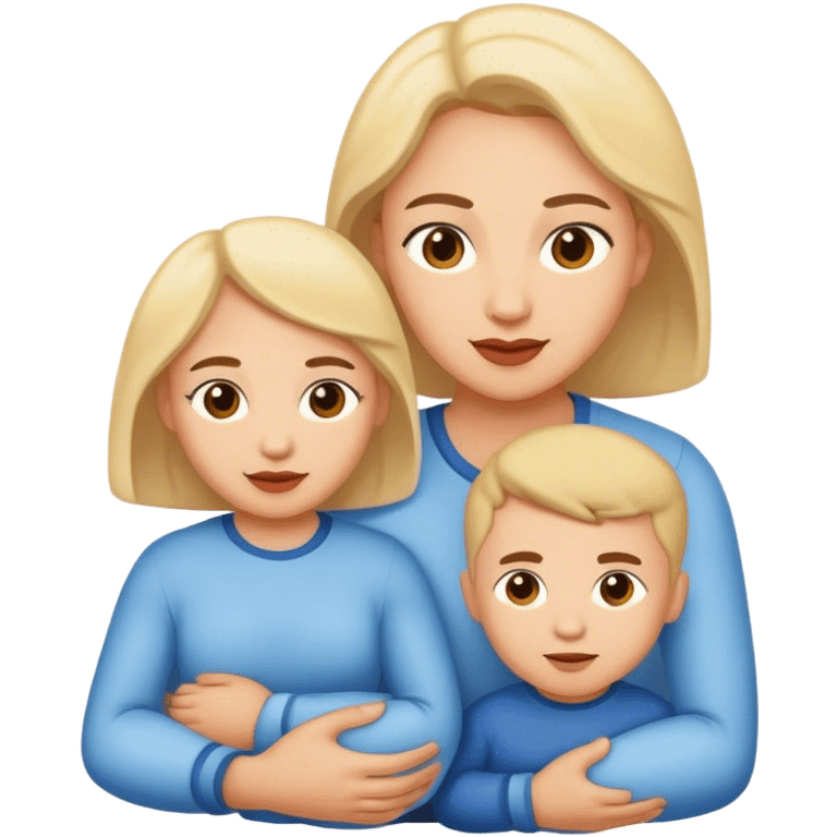 mom, dad and twin brothers emoji