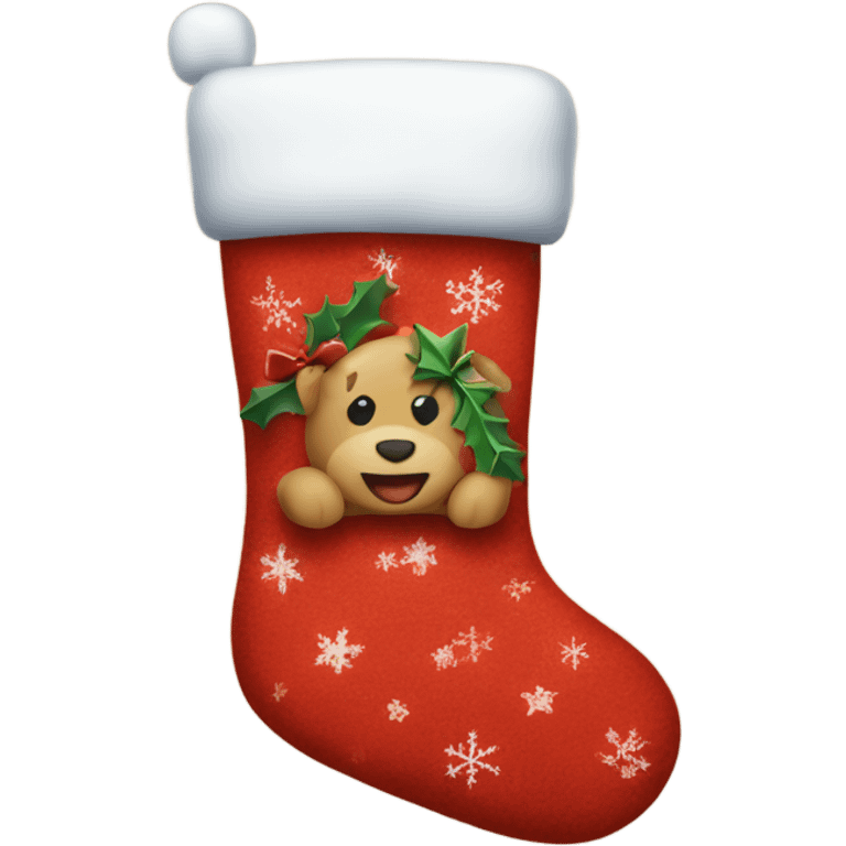 Cute Christmas stocking emoji