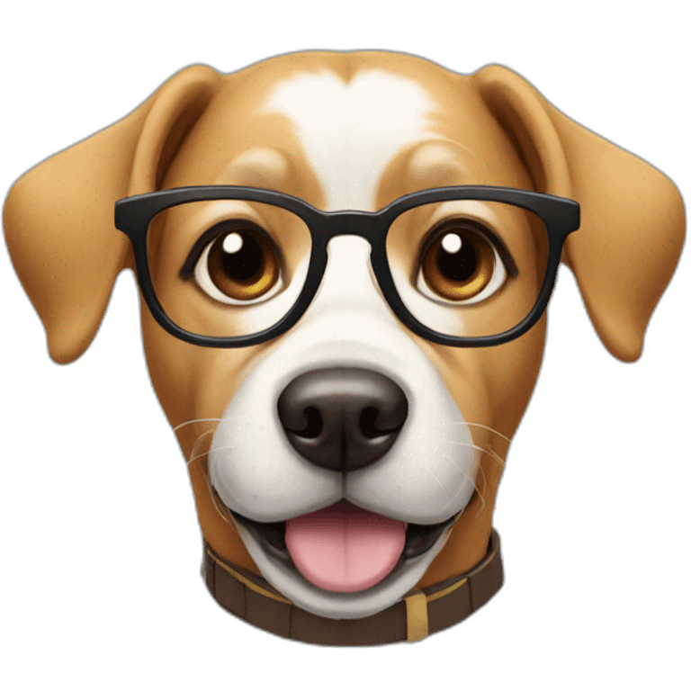 dog whith glasses emoji