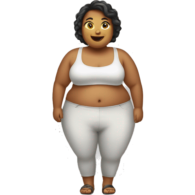 Create a fat girl with a crop on her emoji