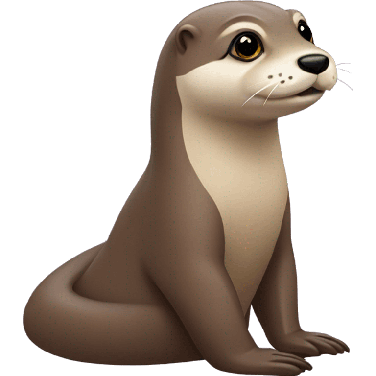 Loutre manteau rose  emoji