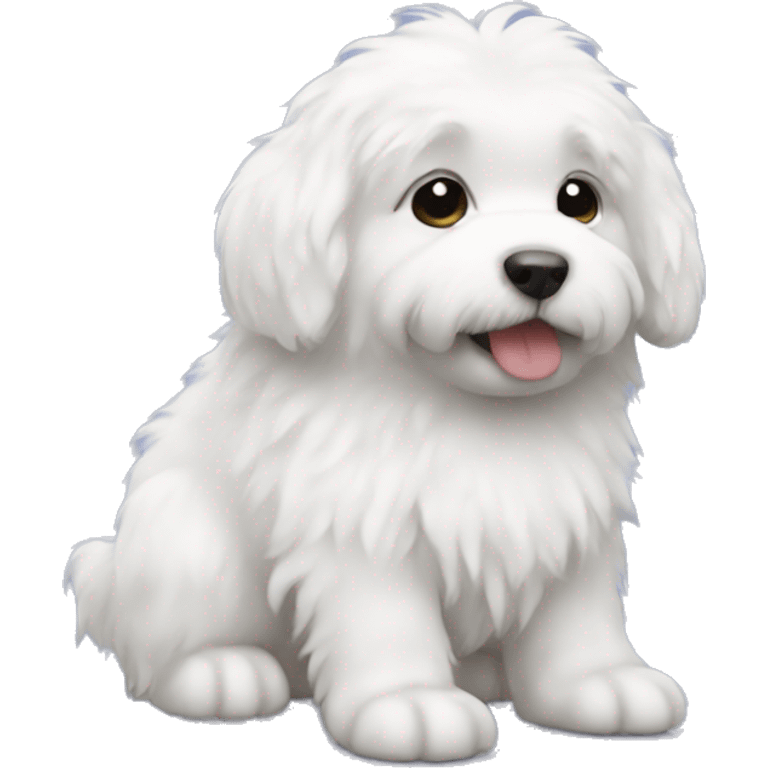 white fluffy puppy emoji