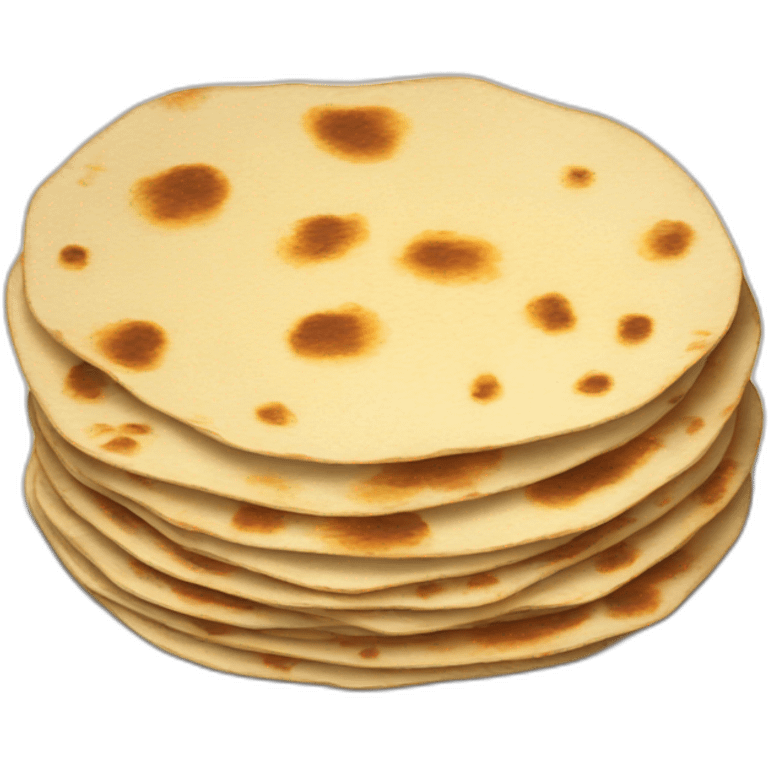 Small Stack of tortillas with some grill marks emoji