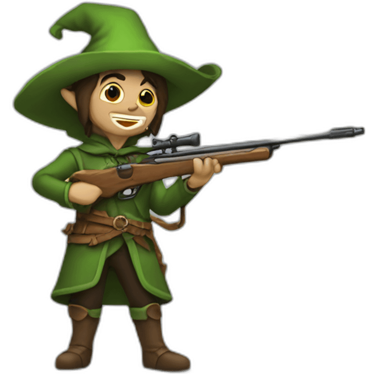 Duende con un rifle emoji