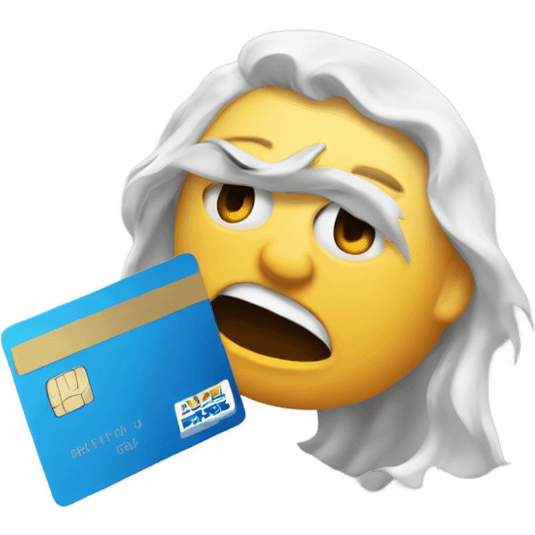 Slamming down a credit card emoji